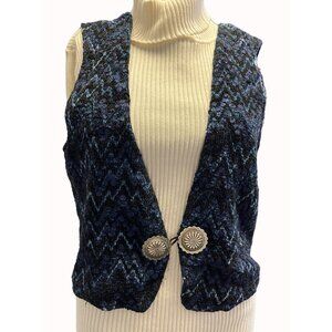 Saddle Ridge Vintage Collection Women's Navy Blue Vest Size M SKU 5708